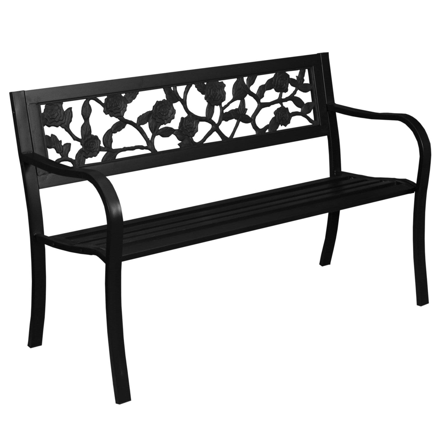 Rose 3 Seater Steel Garden Bench