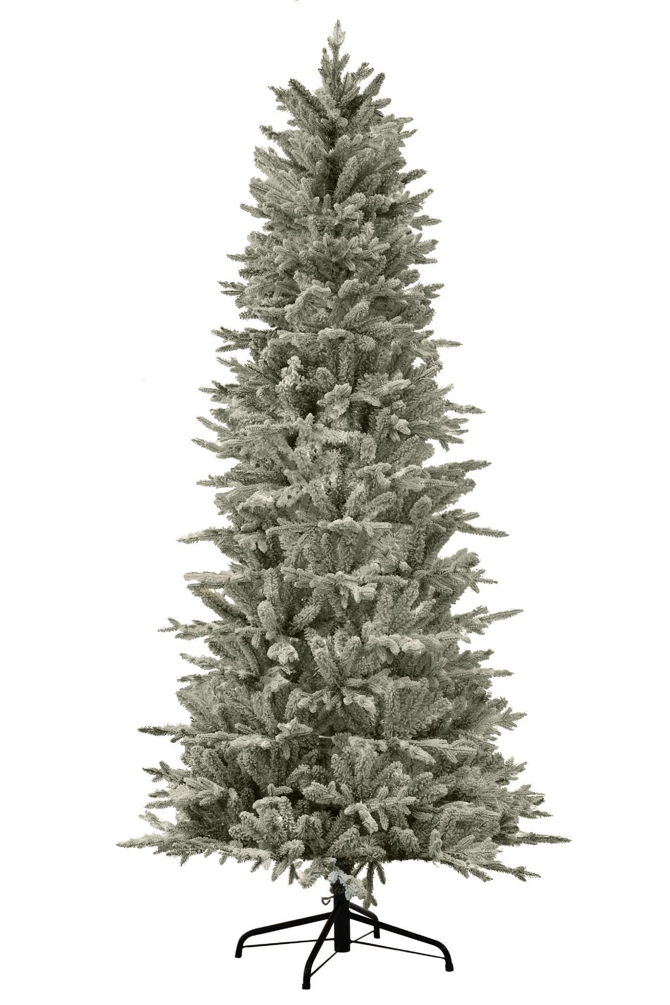 Slim Northern Flocked Fir Christmas Tree 7.5ft (225cm)