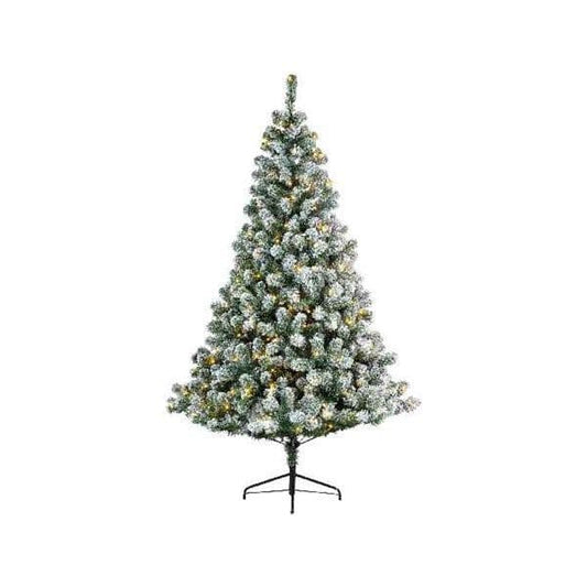 Snowy Imperial Pine Artificial Christmas Tree Pre-lit GB -5ft-170L - green/white