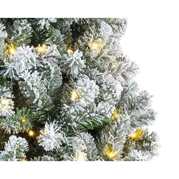 Snowy Imperial Pine Artificial Christmas Tree Pre-lit GB -5ft-170L - green/white