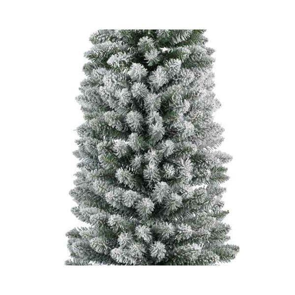 Snowy Pencil Pine Artificial Christmas Tree 7ft (210cm)