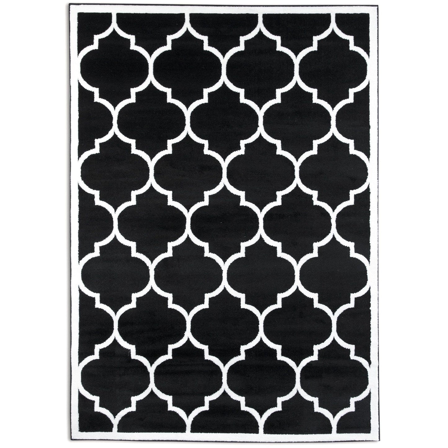 Trendy Black & Ivory Area Rug