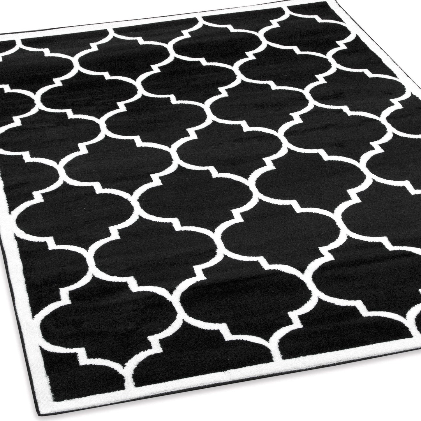 Trendy Black & Ivory Area Rug