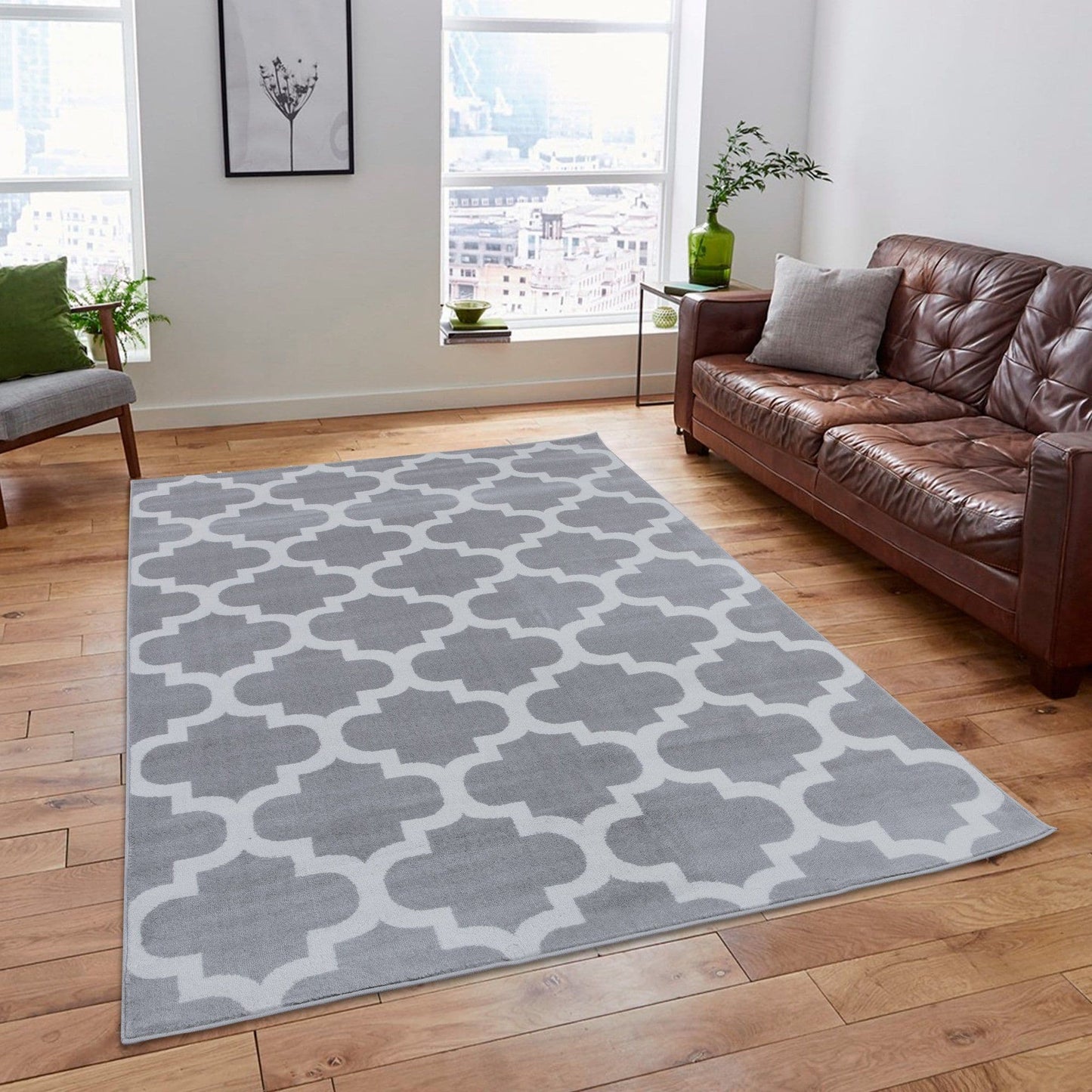 Trendy Pro Silver & Ivory Area Rug