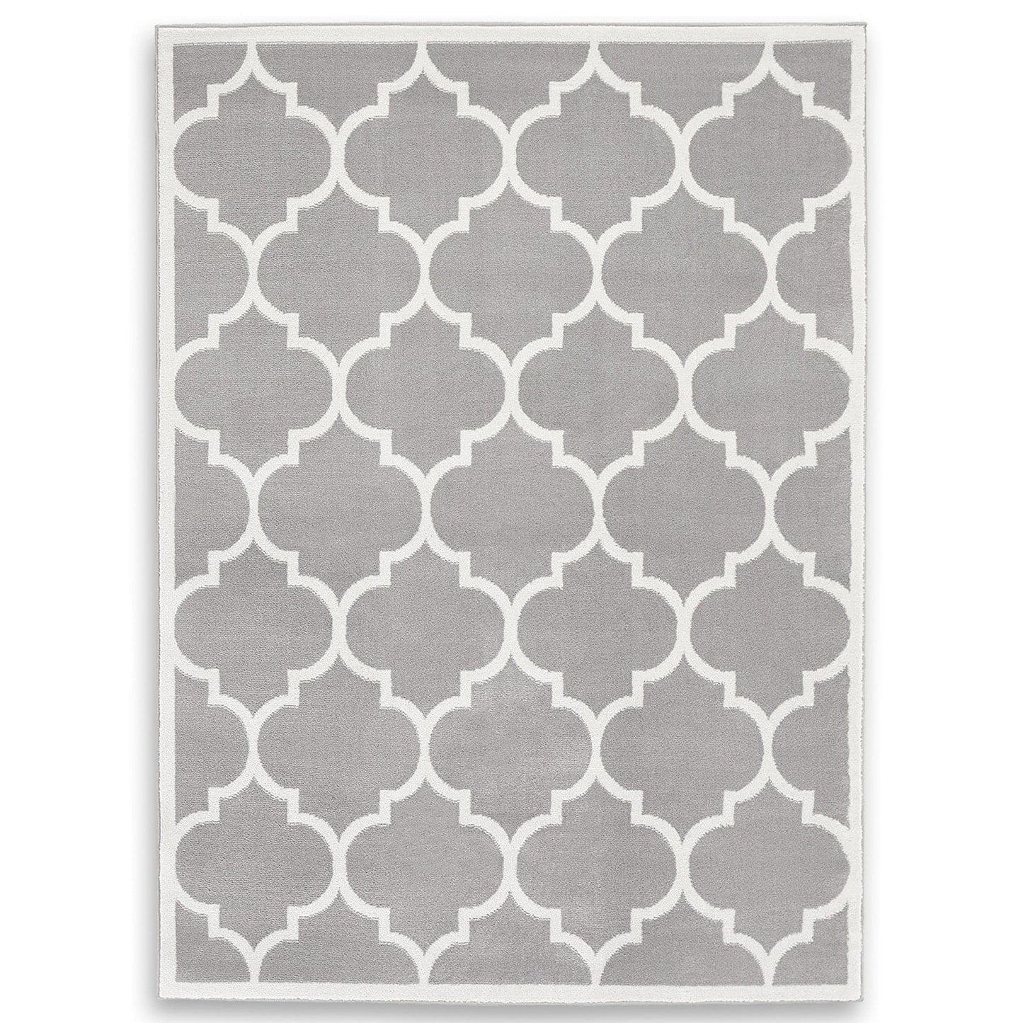 Trendy Silver & Ivory Area Rug